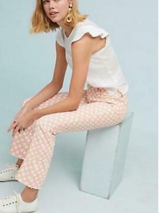 Anthropologie Pants - Anthropologie | Pilcro and the Letterpress High Rise Bootcut Polkadot Pants s 26